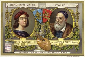 Raphaël et Titien, artistes italiens - European School